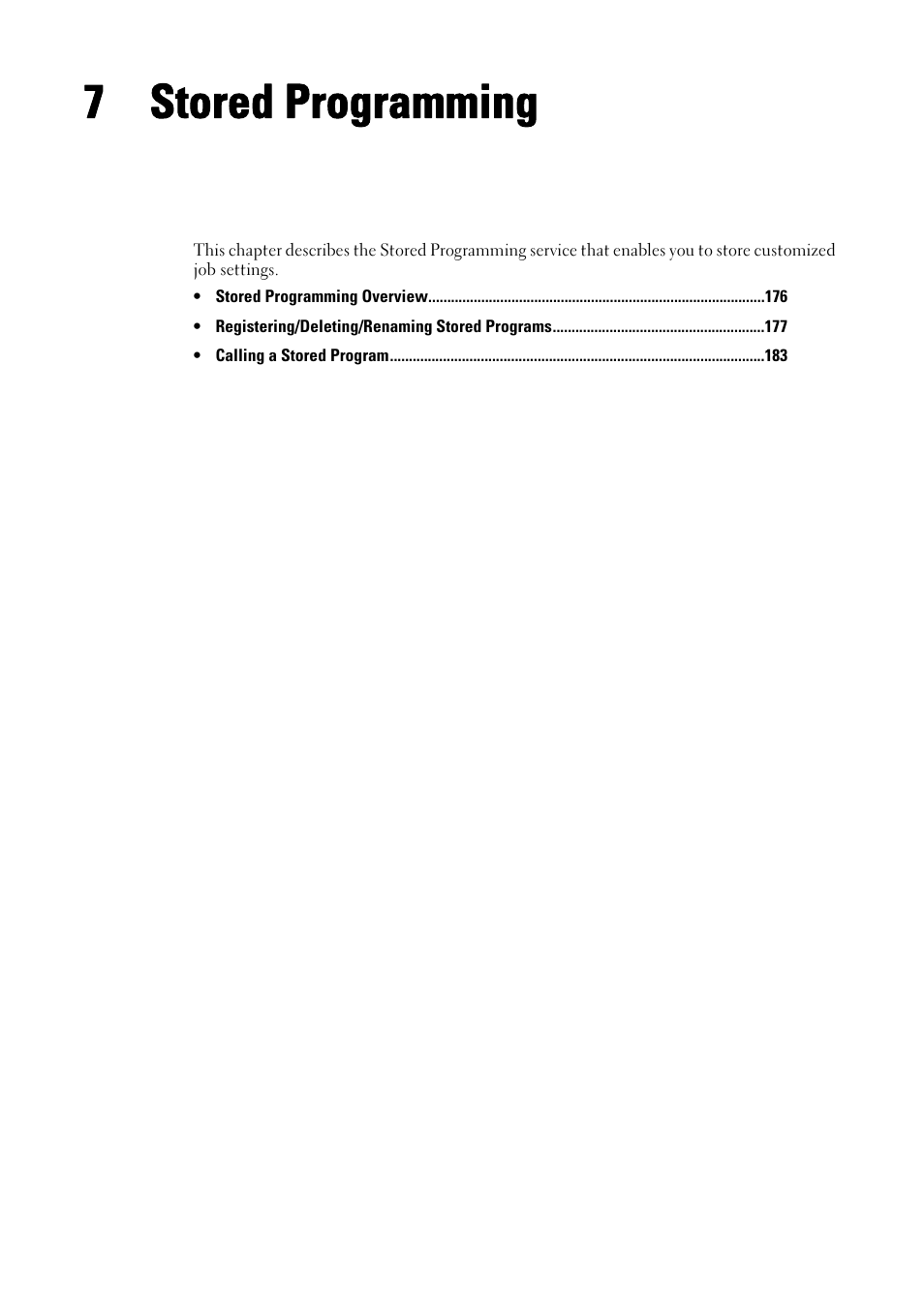 7 stored programming, Stored programming | Dell C7765DN MFP Color Laser Printer User Manual | Page 175 / 831