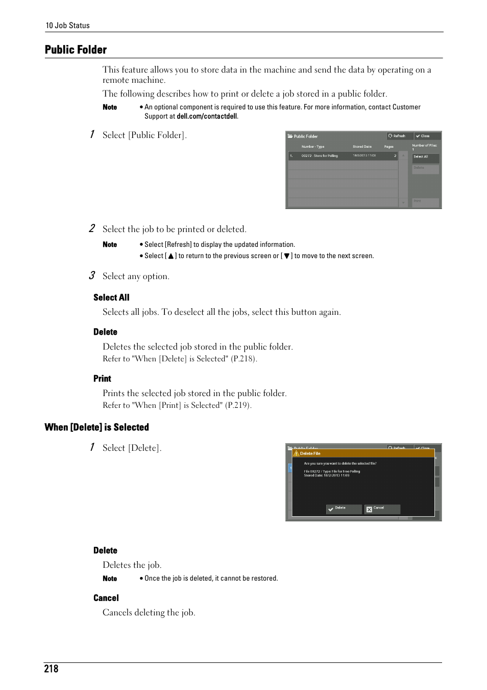 Public folder | Dell C7765DN MFP Color Laser Printer User Manual | Page 218 / 831