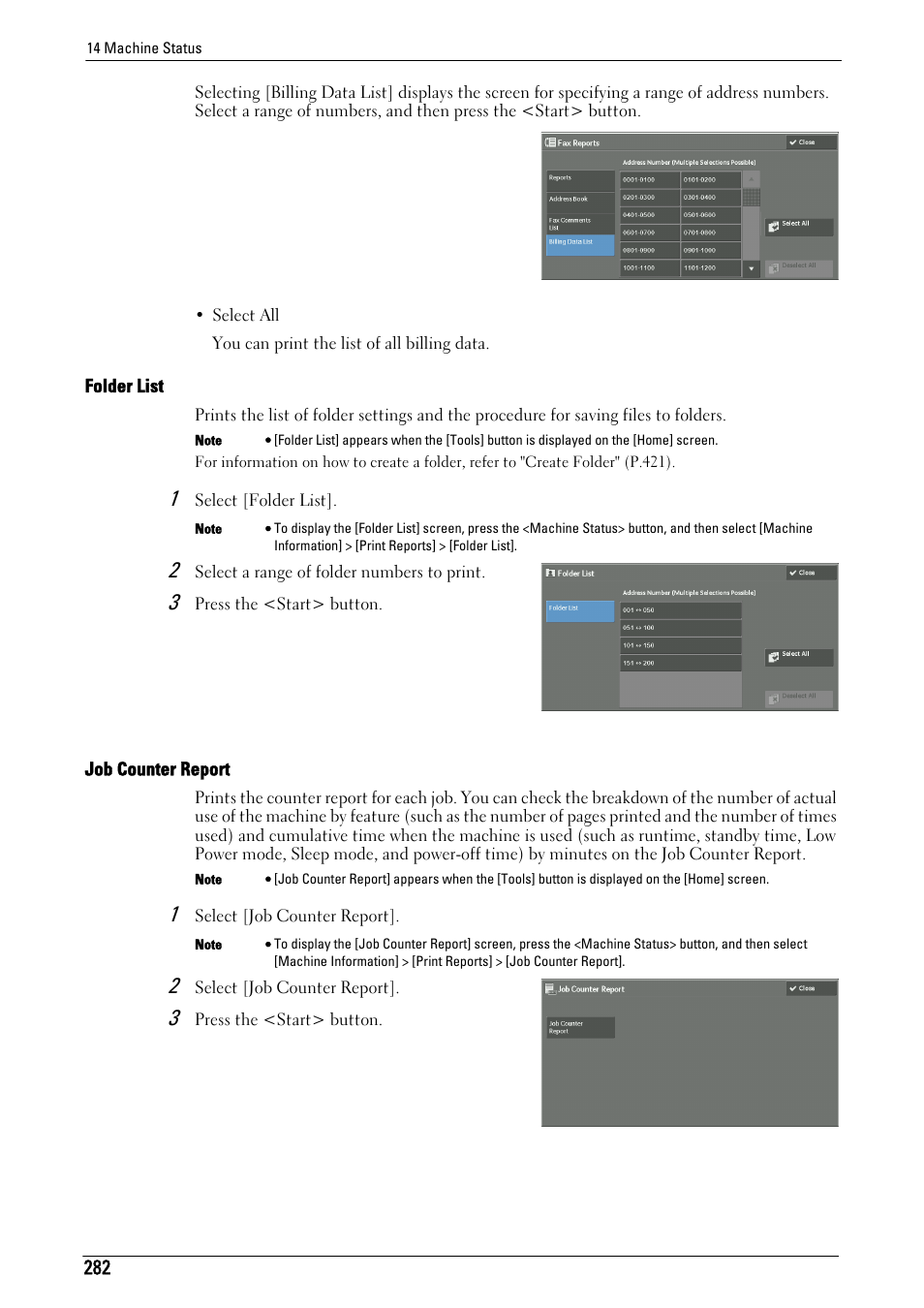 Refer to "folder list" (p.282) | Dell C7765DN MFP Color Laser Printer User Manual | Page 282 / 831