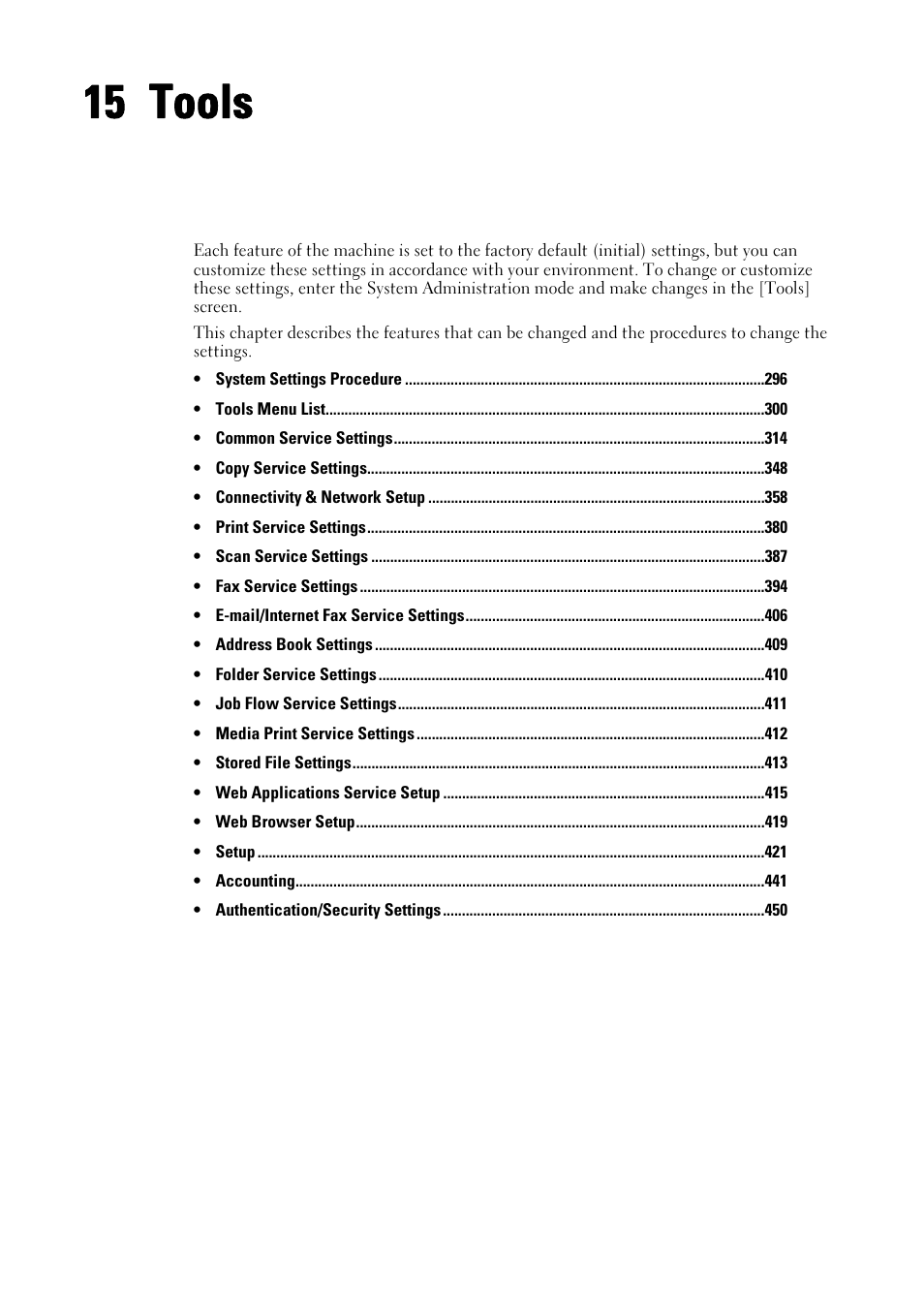 15 tools, Tools | Dell C7765DN MFP Color Laser Printer User Manual | Page 295 / 831