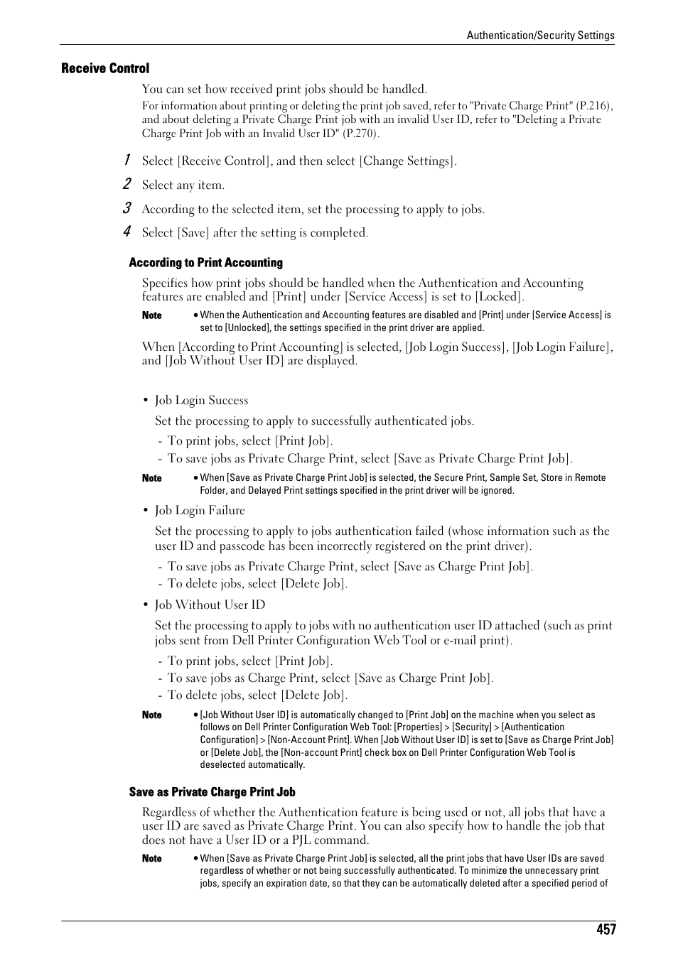 Receive control" (p.457), Receive control, Refer to "receive control" (p.457) | Dell C7765DN MFP Color Laser Printer User Manual | Page 457 / 831