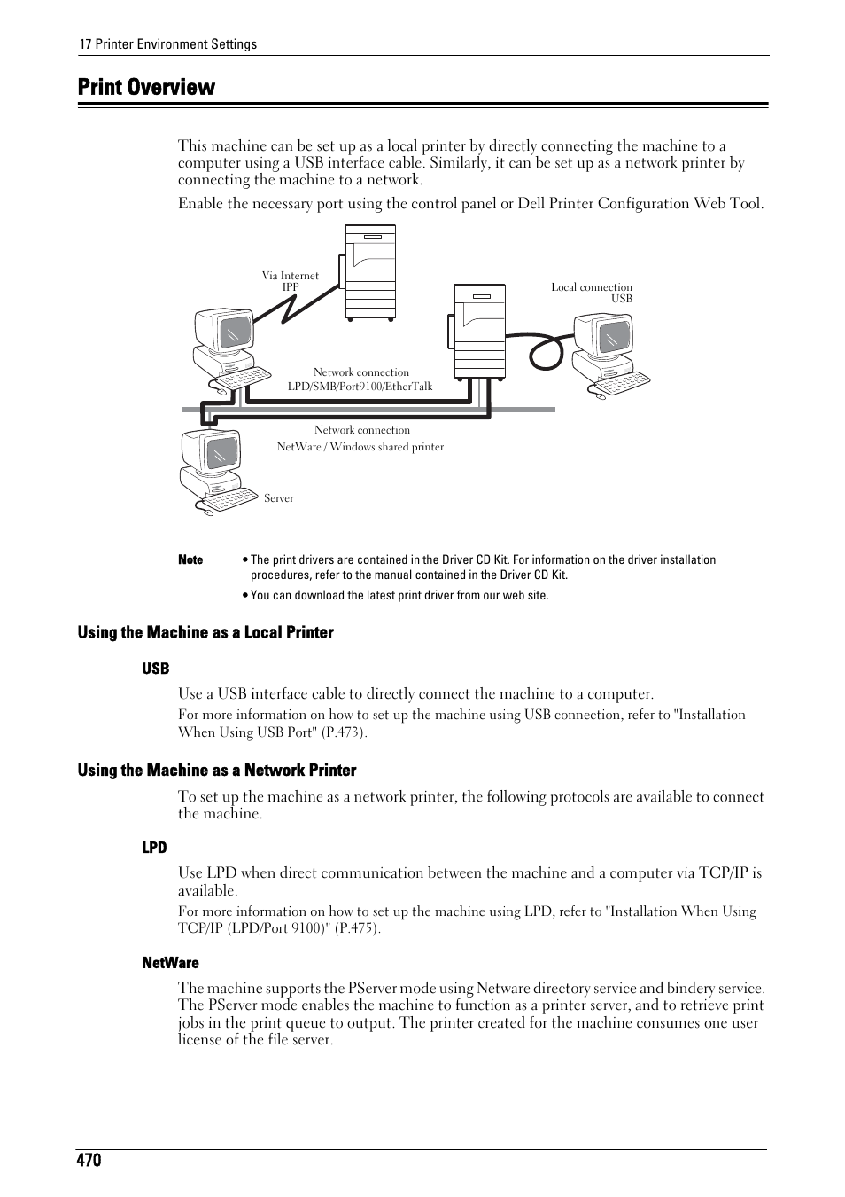 Print overview | Dell C7765DN MFP Color Laser Printer User Manual | Page 470 / 831