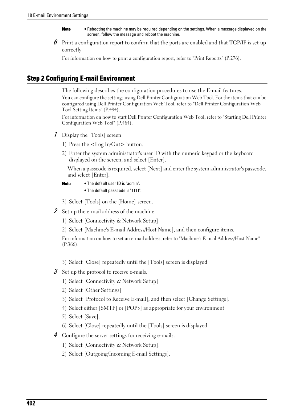 Step 2 configuring e-mail environment | Dell C7765DN MFP Color Laser Printer User Manual | Page 492 / 831