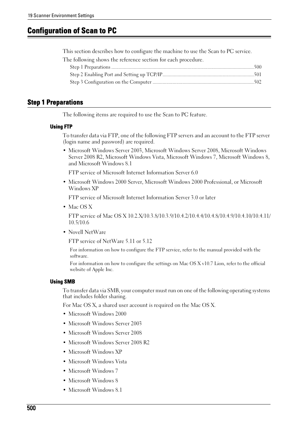 Configuration of scan to pc, Step 1 preparations, P.500) | To "configuration of scan to pc" (p.500) | Dell C7765DN MFP Color Laser Printer User Manual | Page 500 / 831
