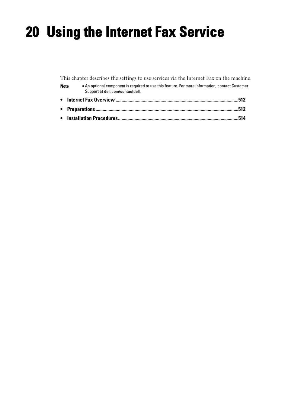 20 using the internet fax service, Using the internet fax service | Dell C7765DN MFP Color Laser Printer User Manual | Page 511 / 831