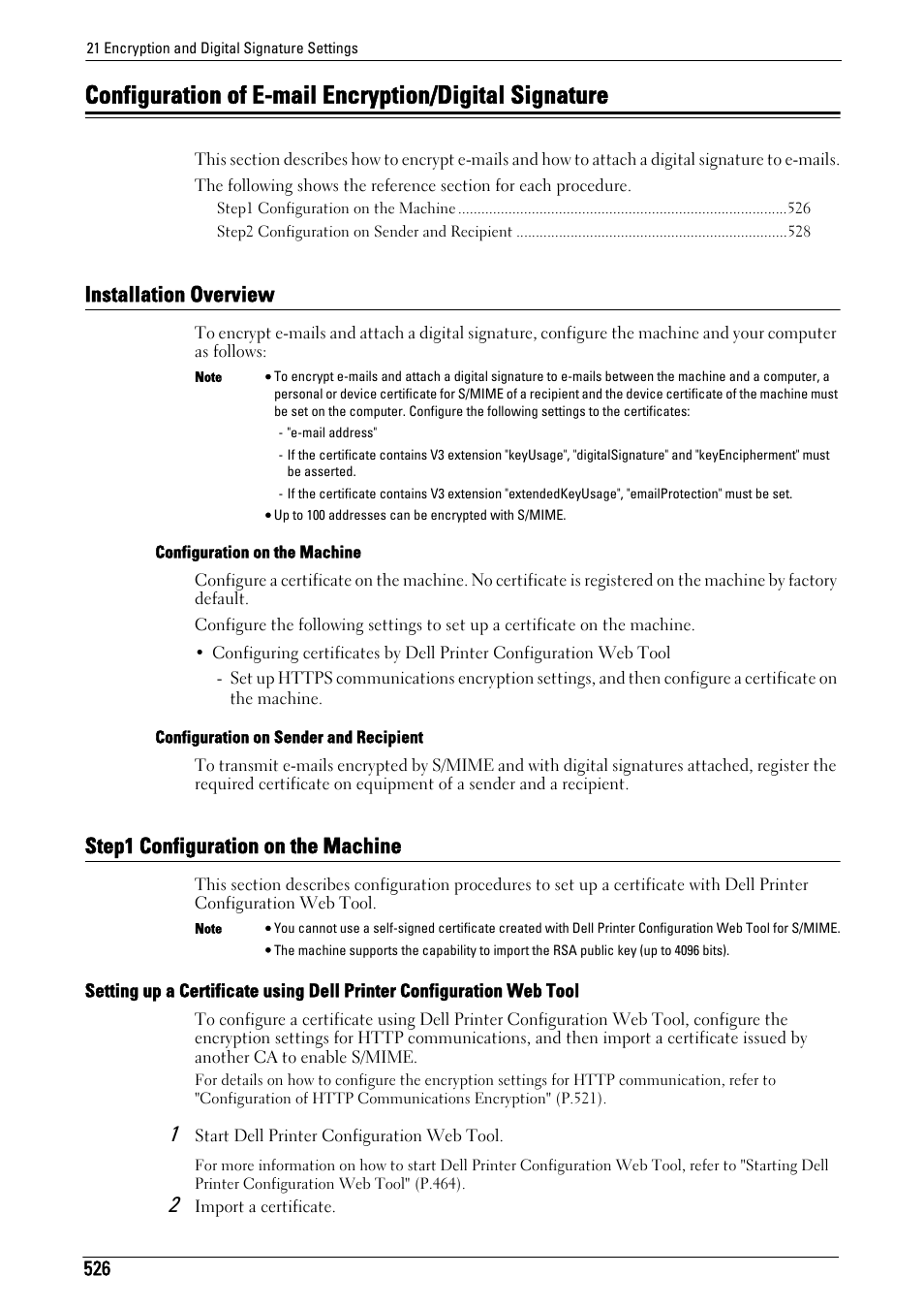 Installation overview, Step1 configuration on the machine | Dell C7765DN MFP Color Laser Printer User Manual | Page 526 / 831