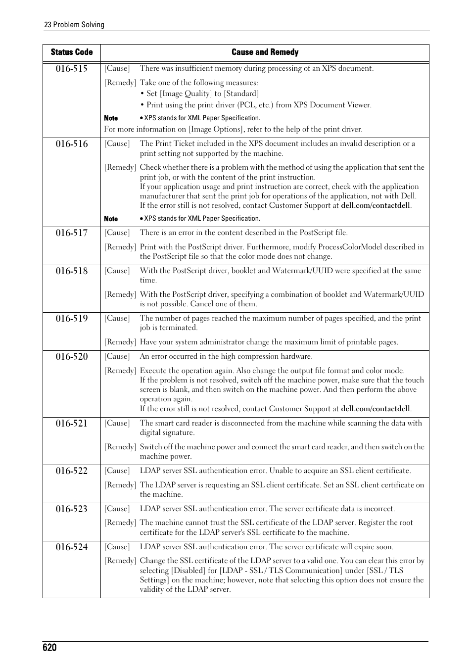 Dell C7765DN MFP Color Laser Printer User Manual | Page 620 / 831