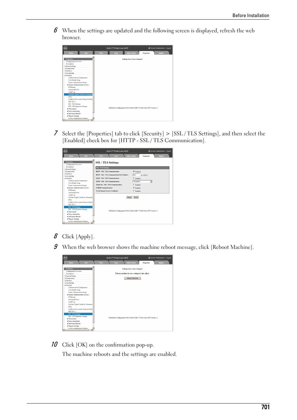 Dell C7765DN MFP Color Laser Printer User Manual | Page 701 / 831