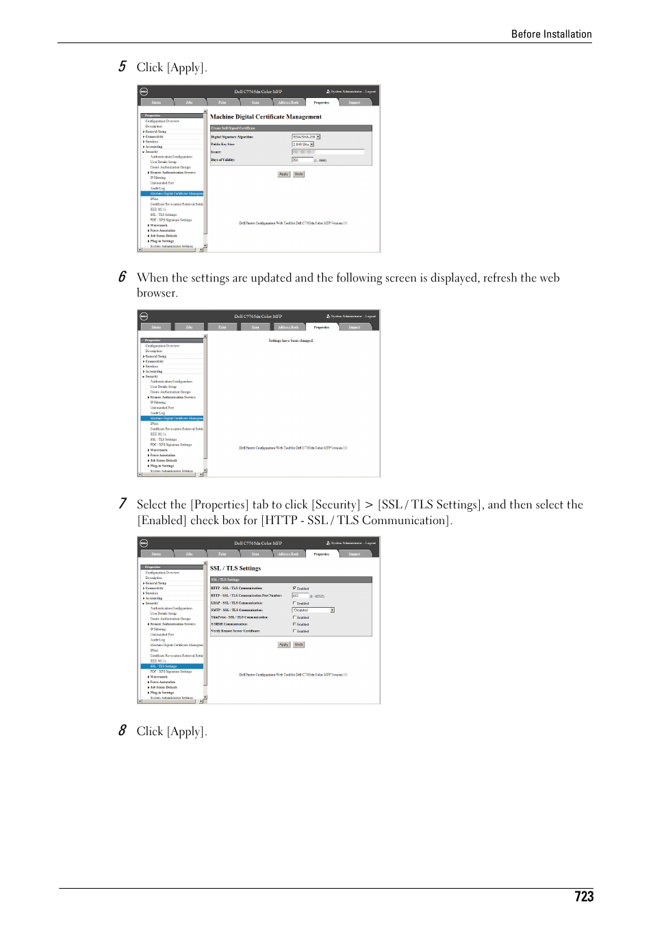 Dell C7765DN MFP Color Laser Printer User Manual | Page 723 / 831