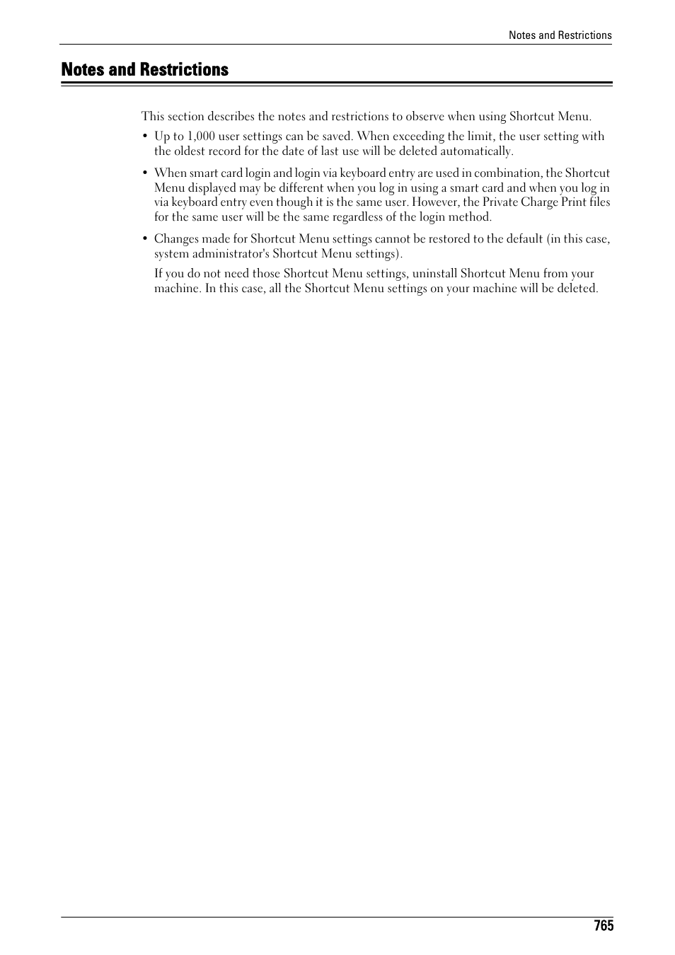 Notes and restrictions | Dell C7765DN MFP Color Laser Printer User Manual | Page 765 / 831