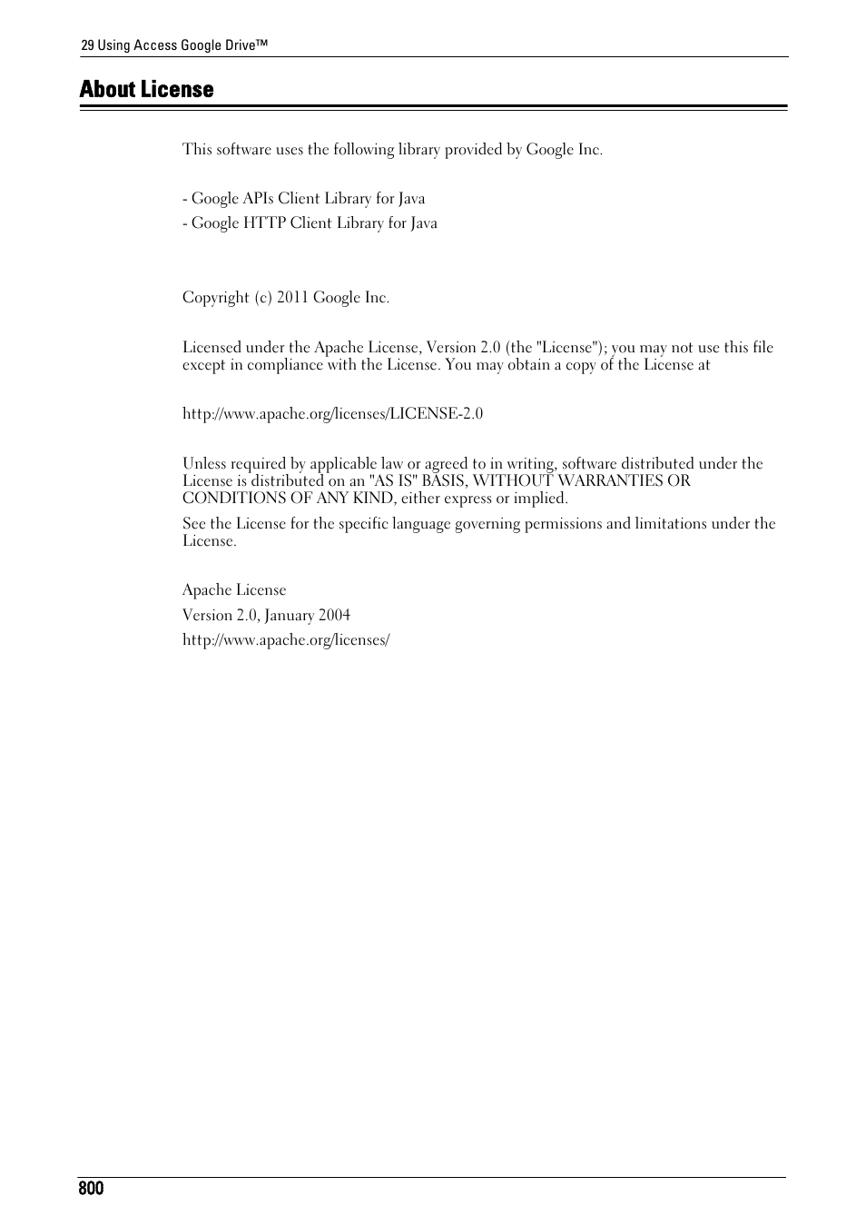 About license | Dell C7765DN MFP Color Laser Printer User Manual | Page 800 / 831