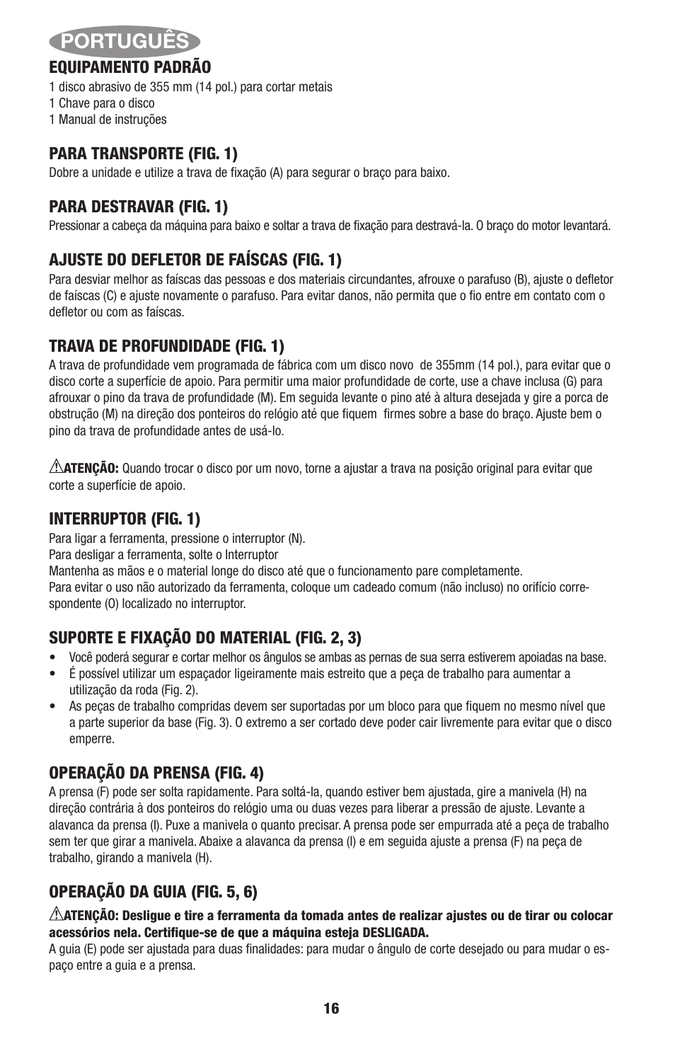 Português | Black & Decker Linea Pro ITM90545036 User Manual | Page 16 / 27