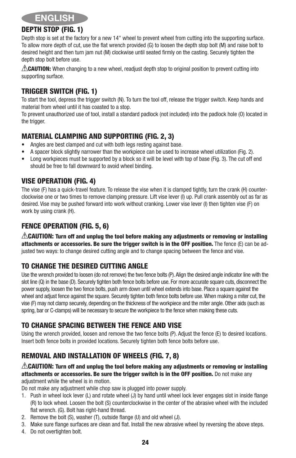 English | Black & Decker Linea Pro ITM90545036 User Manual | Page 24 / 27