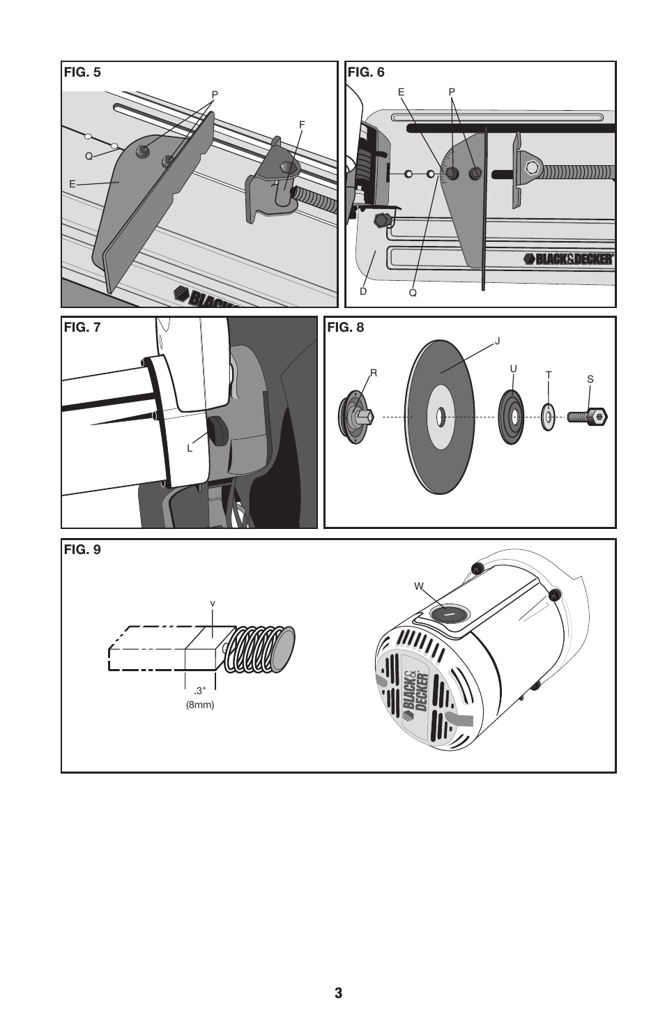 Fig. 5 fig. 6, Fig. 7, Fig. 8 | Fig. 9 | Black & Decker Linea Pro ITM90545036 User Manual | Page 3 / 27