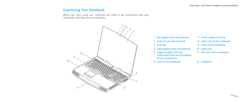 Examining your notebook | Dell Alienware M17x (Mid 2009) User Manual | Page 10 / 92