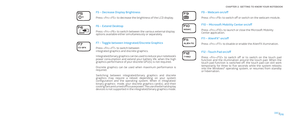 Dell Alienware M17x (Mid 2009) User Manual | Page 16 / 92