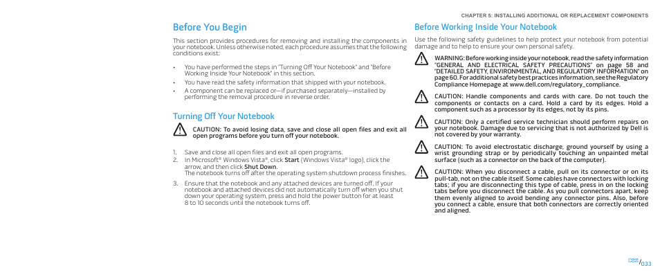 Before you begin | Dell Alienware M17x (Mid 2009) User Manual | Page 33 / 92