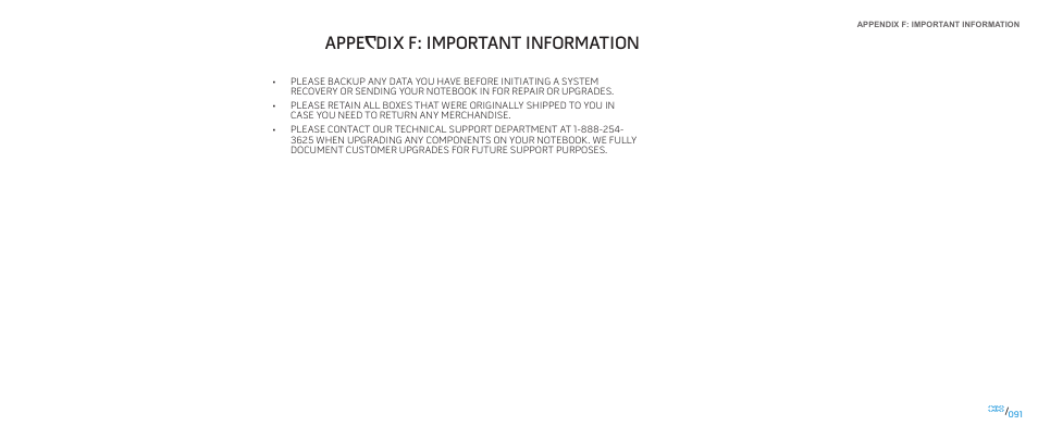 Appe, Ndix f: important information, Appe ndix f: important information | Dell Alienware M17x (Mid 2009) User Manual | Page 91 / 92