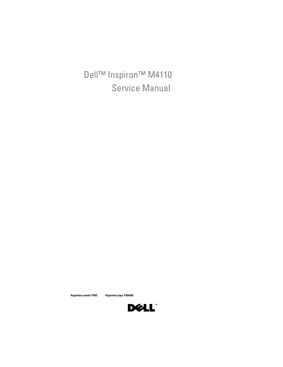 Dell Inspiron M411R (Mid 2011) User Manual | 106 pages