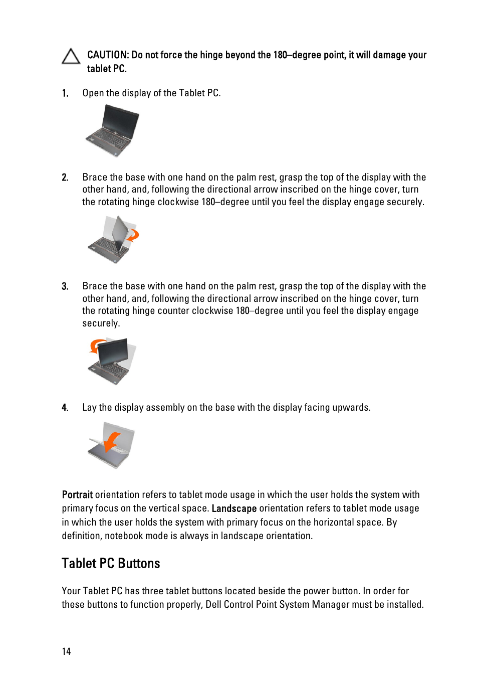 Tablet pc buttons, Tablet buttons | Dell Latitude XT3 (Mid 2011) User Manual | Page 14 / 147