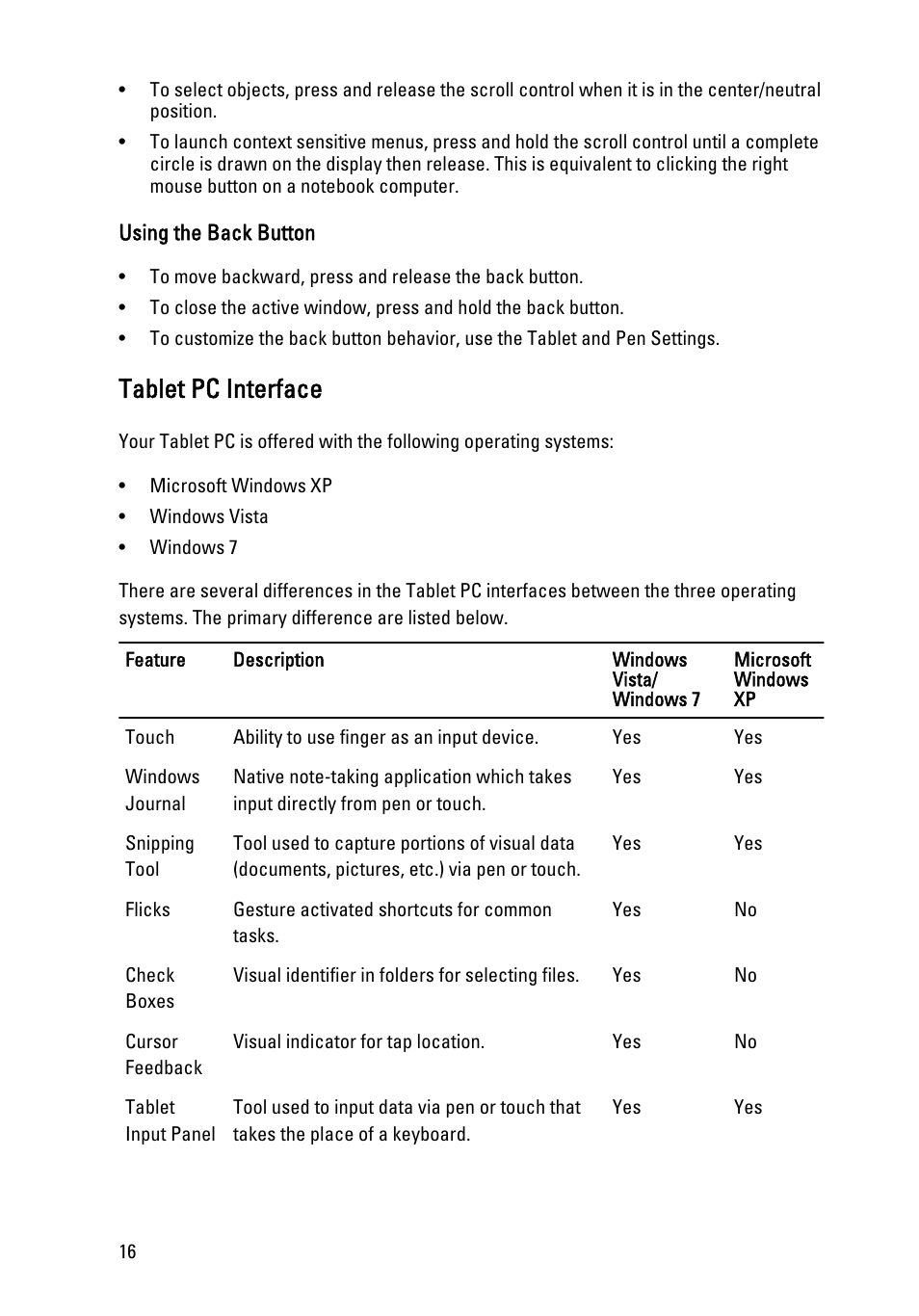 Tablet pc interface | Dell Latitude XT3 (Mid 2011) User Manual | Page 16 / 147