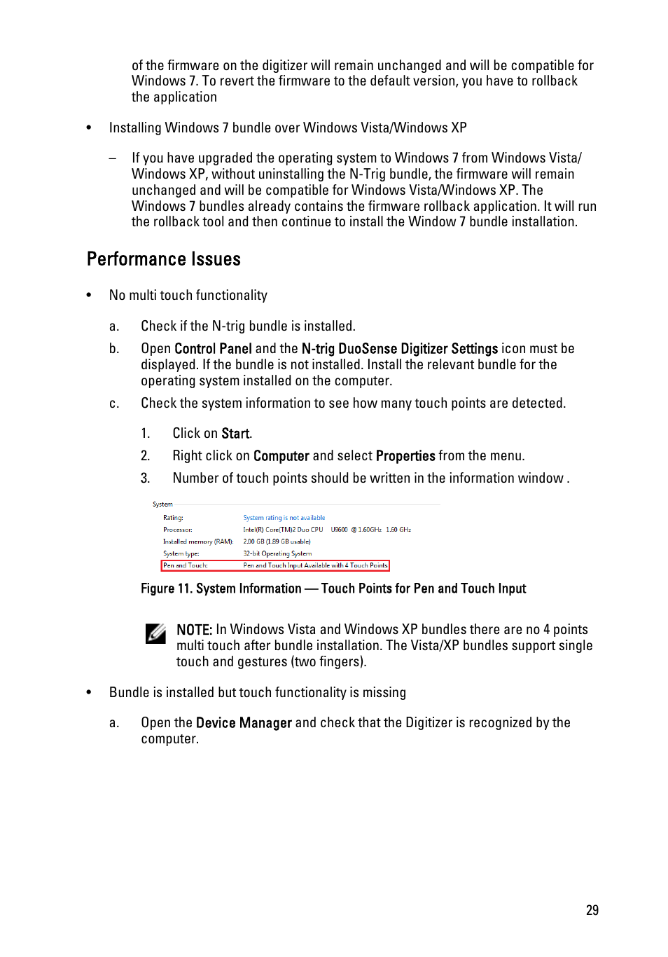 Performance issues | Dell Latitude XT3 (Mid 2011) User Manual | Page 29 / 147