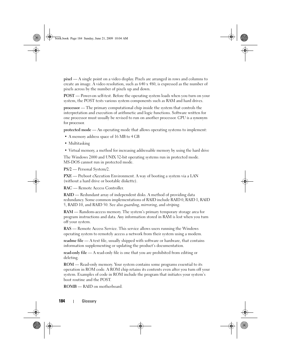 Dell PowerEdge T300 User Manual | Page 184 / 194