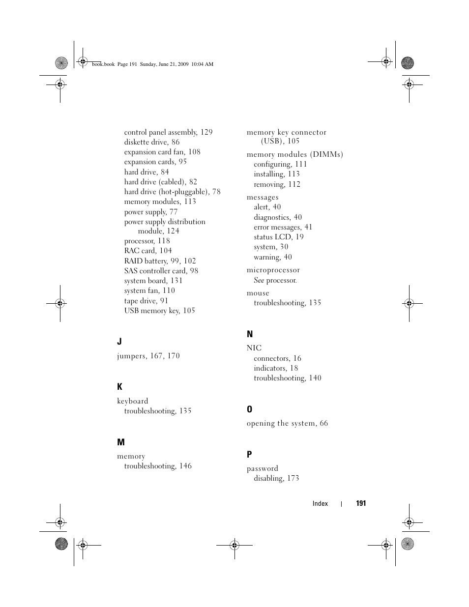 Dell PowerEdge T300 User Manual | Page 191 / 194