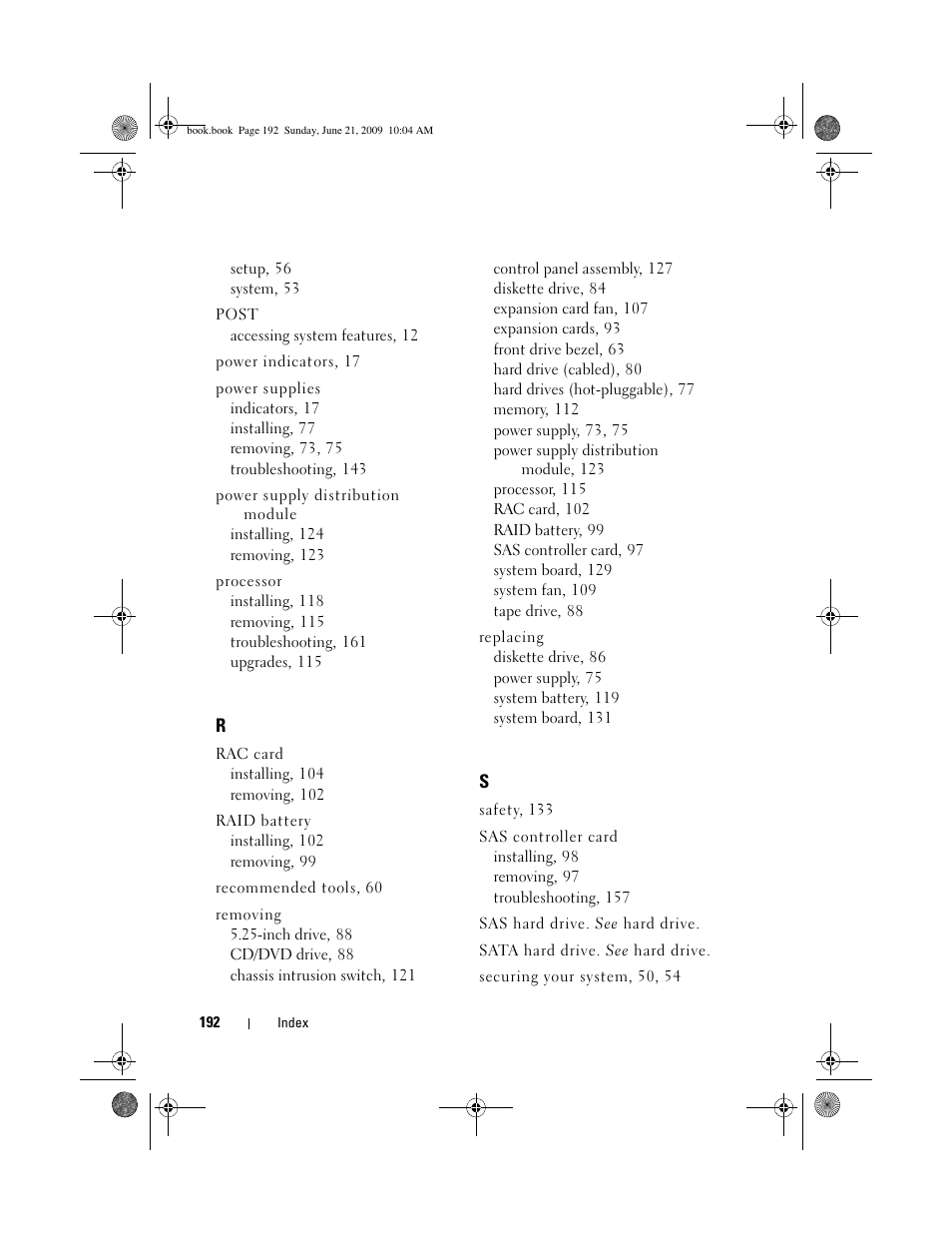 Dell PowerEdge T300 User Manual | Page 192 / 194