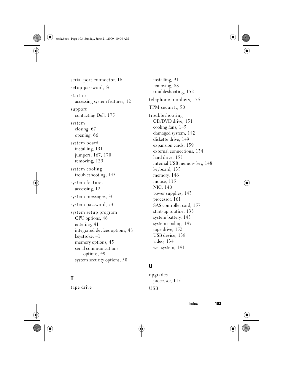Dell PowerEdge T300 User Manual | Page 193 / 194