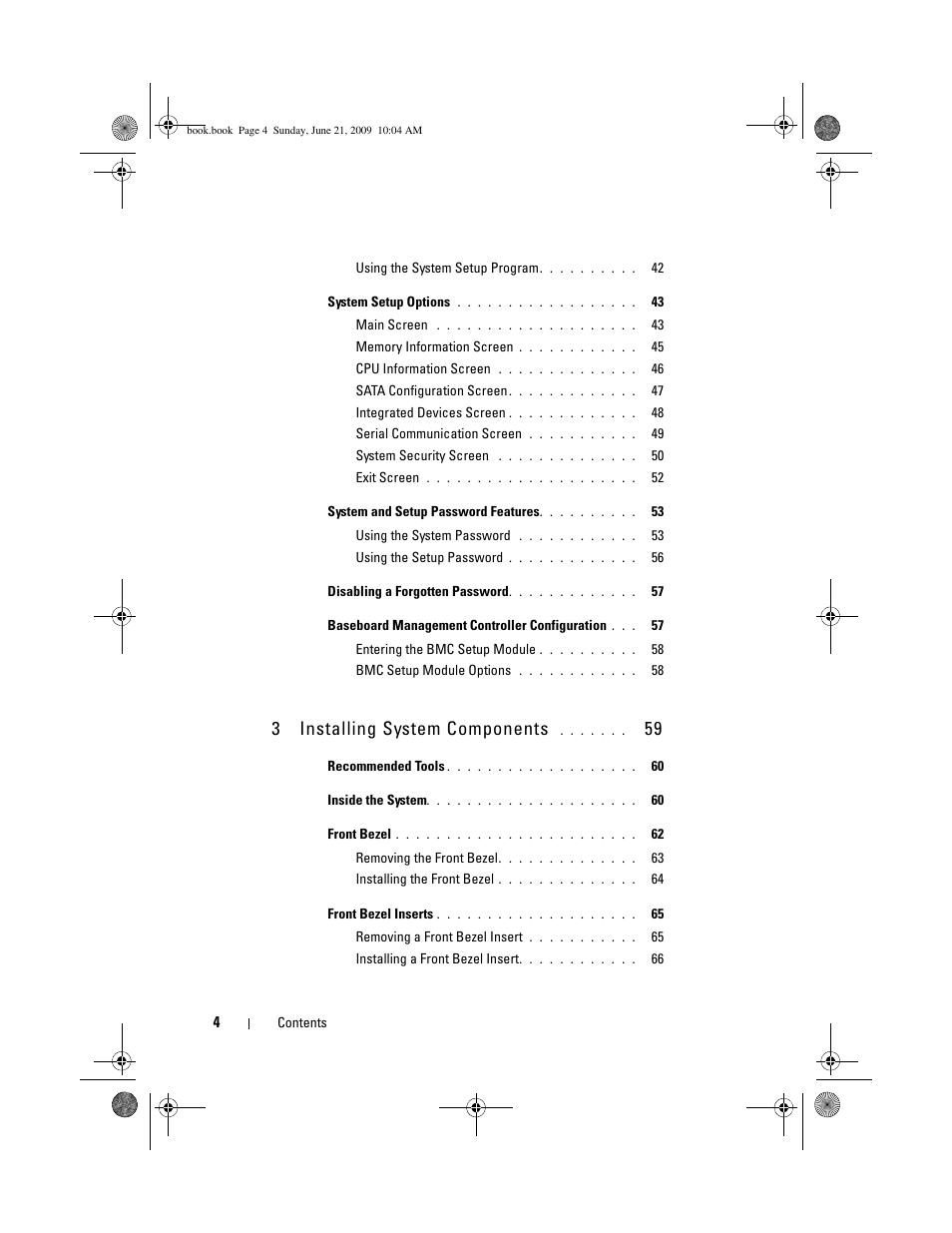 3installing system components | Dell PowerEdge T300 User Manual | Page 4 / 194