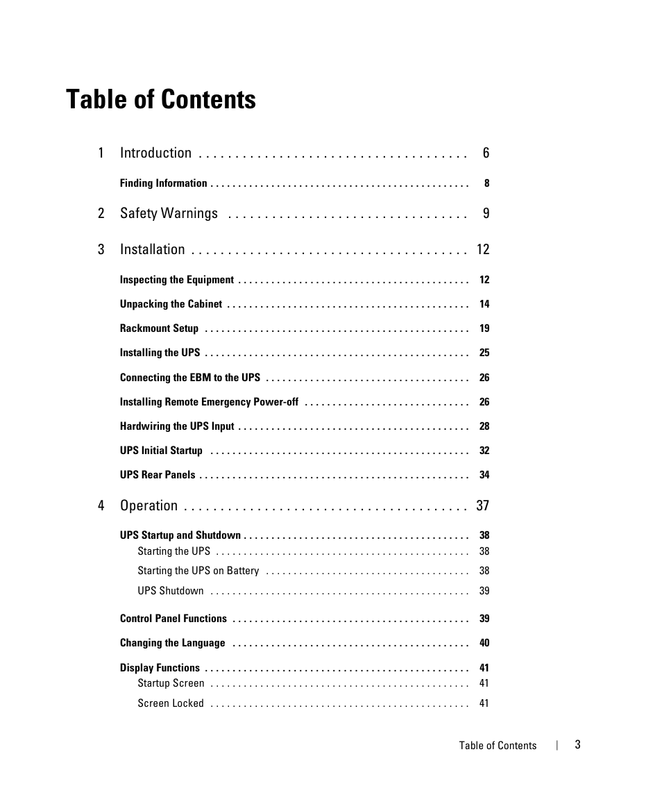 Dell UPS 10000R User Manual | Page 3 / 92