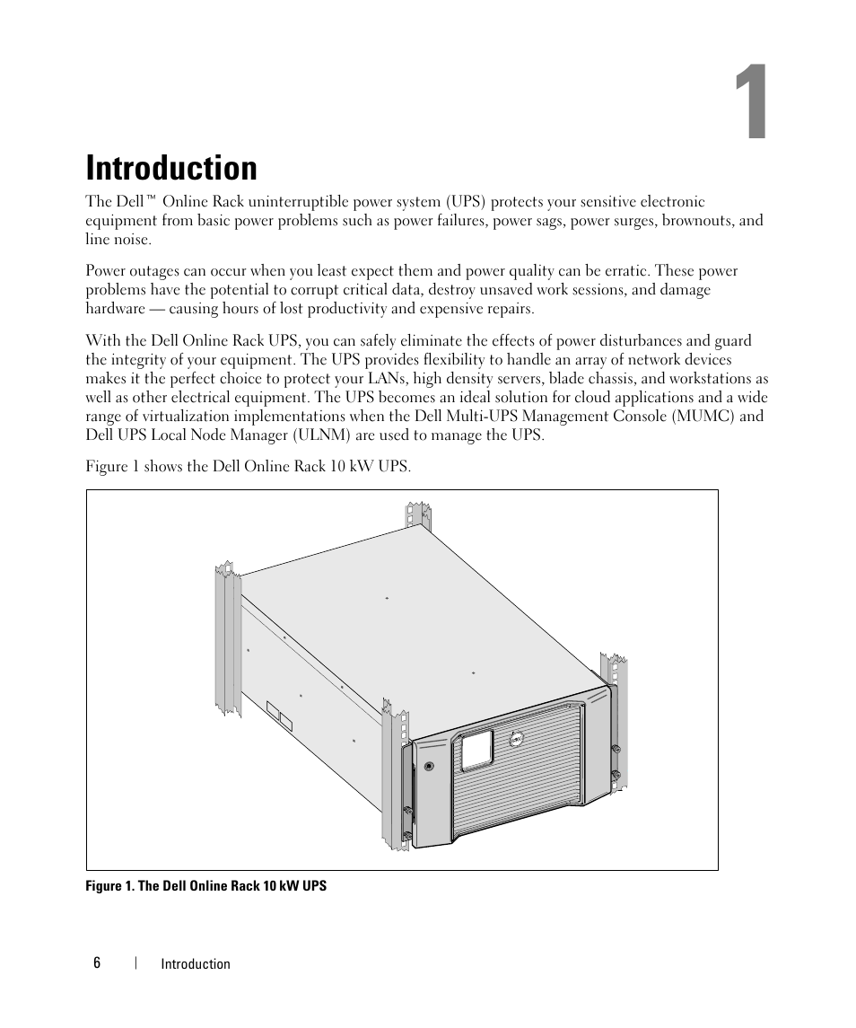 Introduction | Dell UPS 10000R User Manual | Page 6 / 92