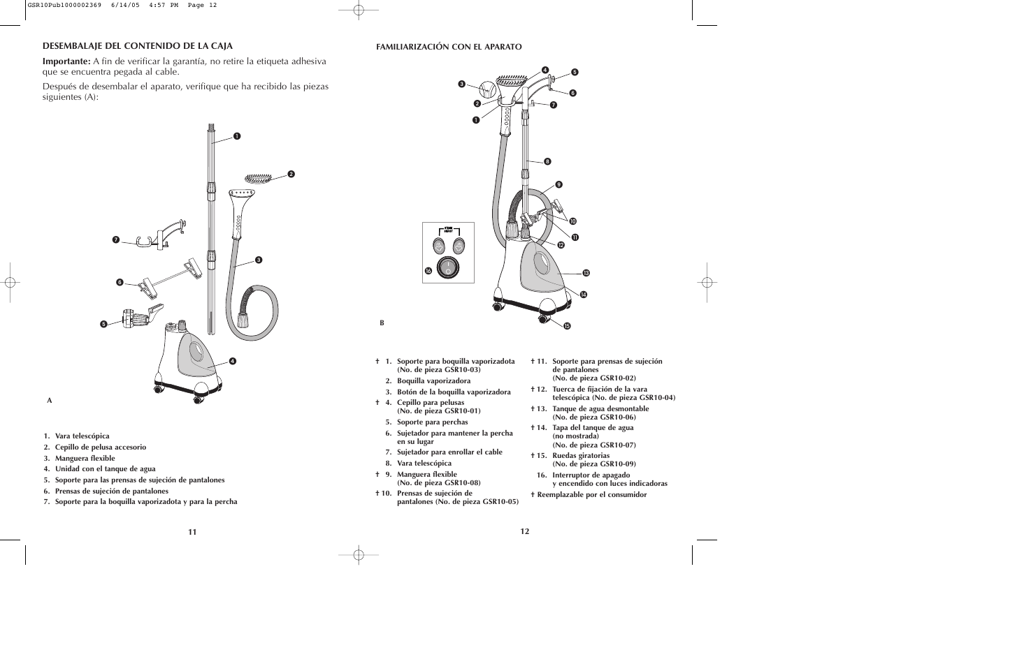 Black & Decker GSR10 User Manual | Page 7 / 17