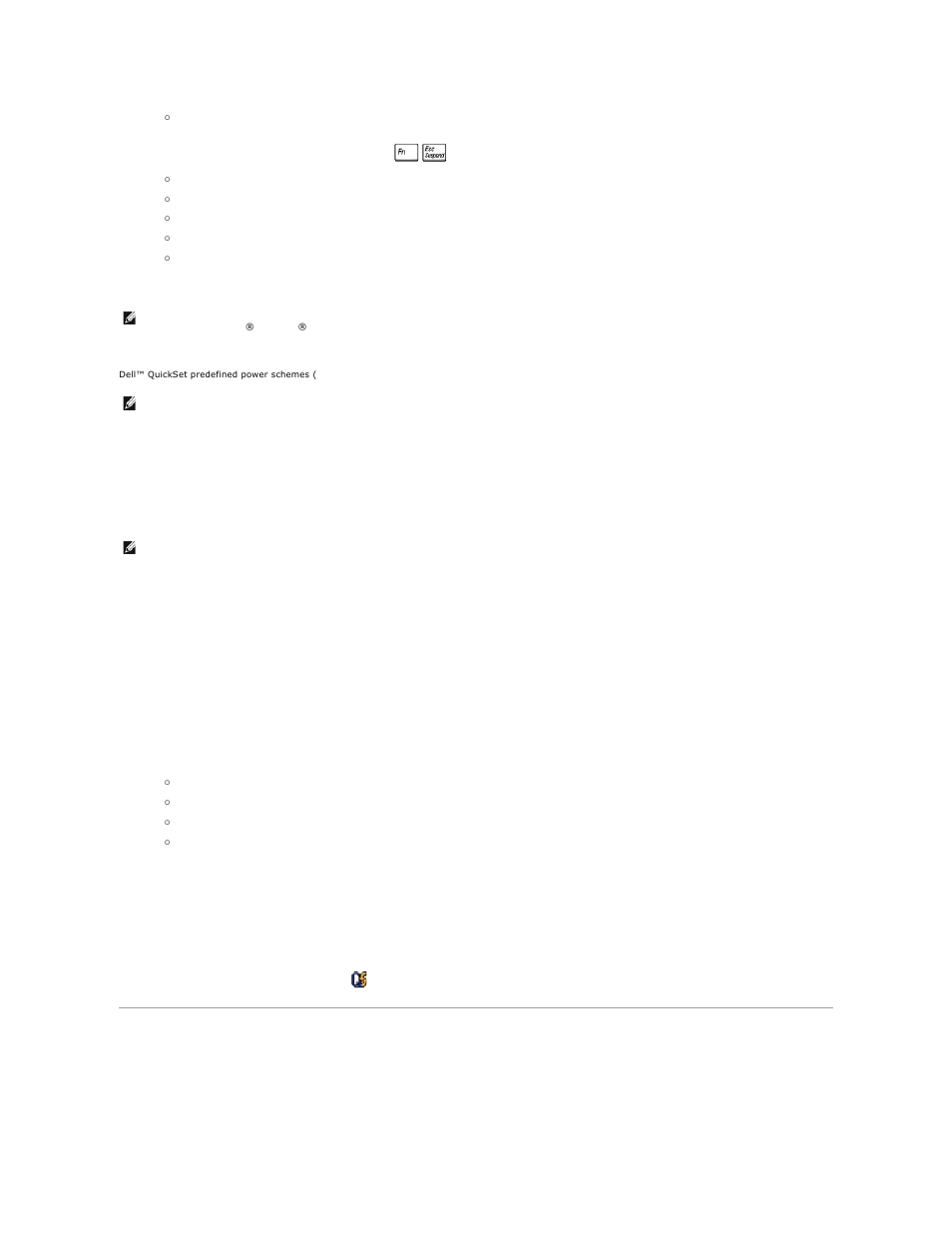 Power management modes, Standby mode, Selecting a power scheme | Setting battery alarms and actions, Completing the power management wizard | Dell Inspiron 8500 User Manual | Page 44 / 58