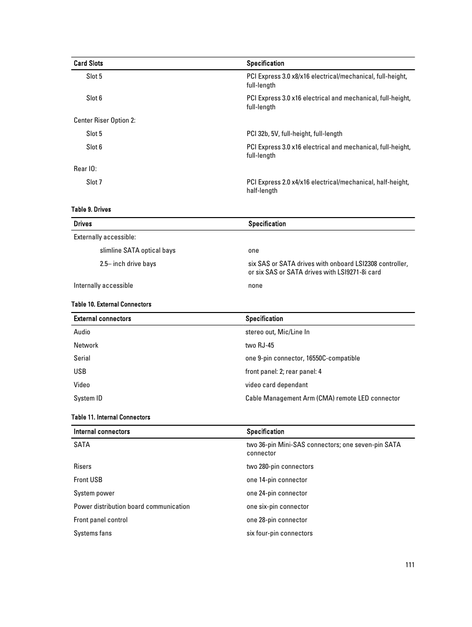 Dell Precision R7610 (Mid 2013) User Manual | Page 111 / 123