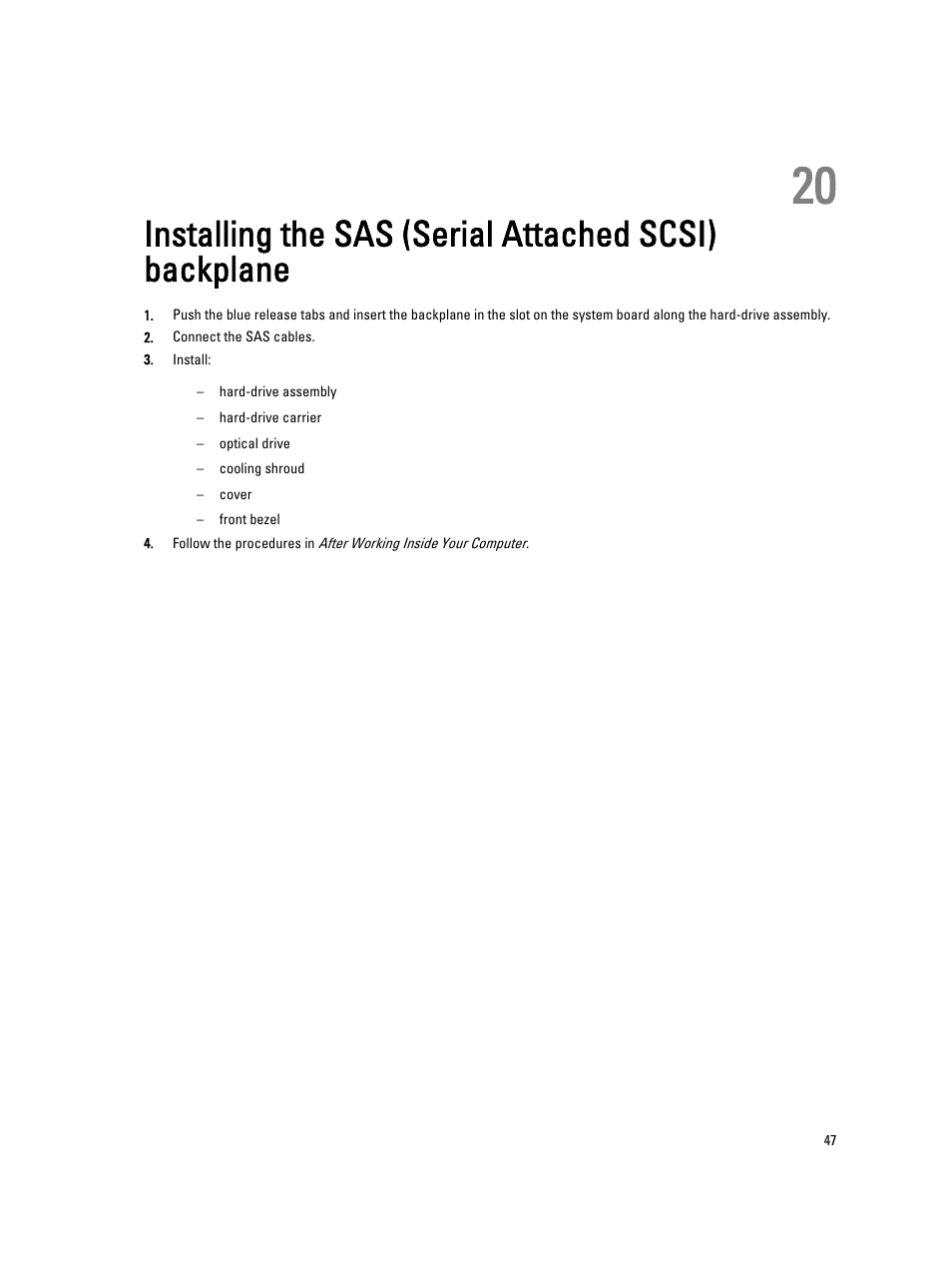 Dell Precision R7610 (Mid 2013) User Manual | Page 47 / 123