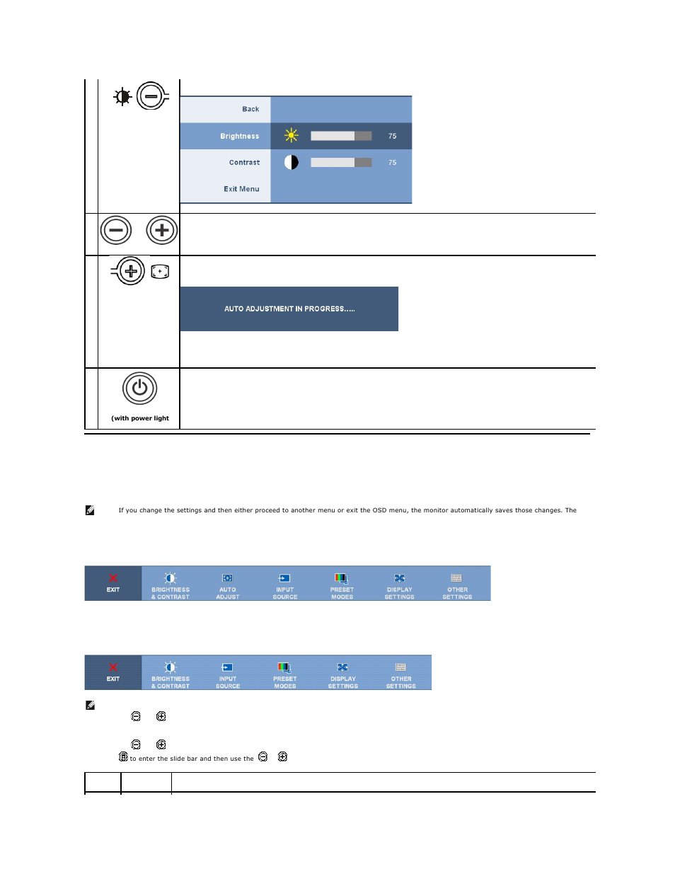 Using the on-screen display (osd) menu, Accessing the menu system | Dell 2009WFP Monitor User Manual | Page 12 / 26