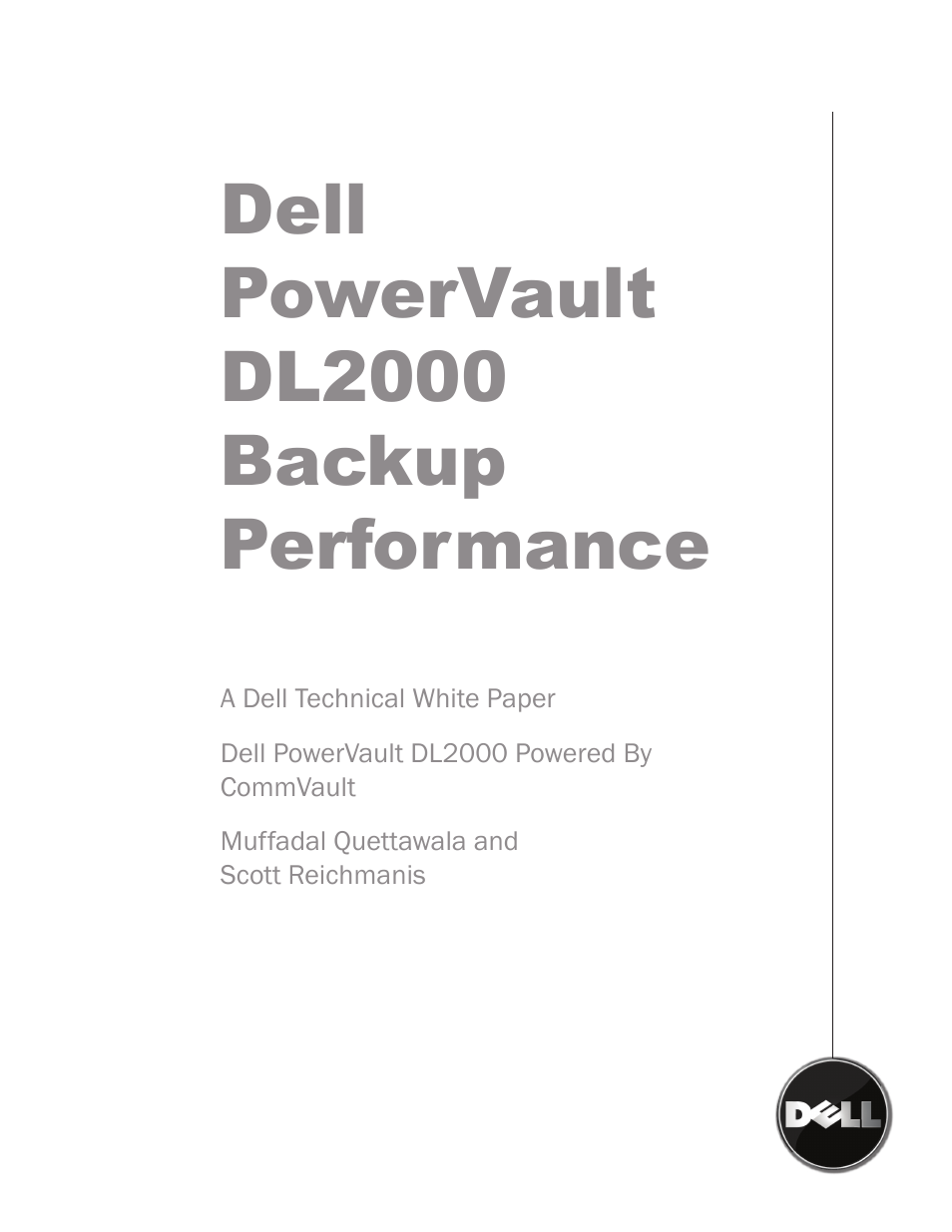 Dell PowerVault DL2100 User Manual | 7 pages