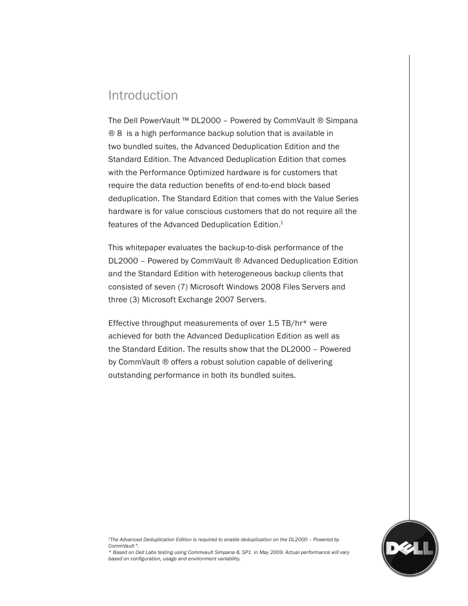 Introduction | Dell PowerVault DL2100 User Manual | Page 2 / 7