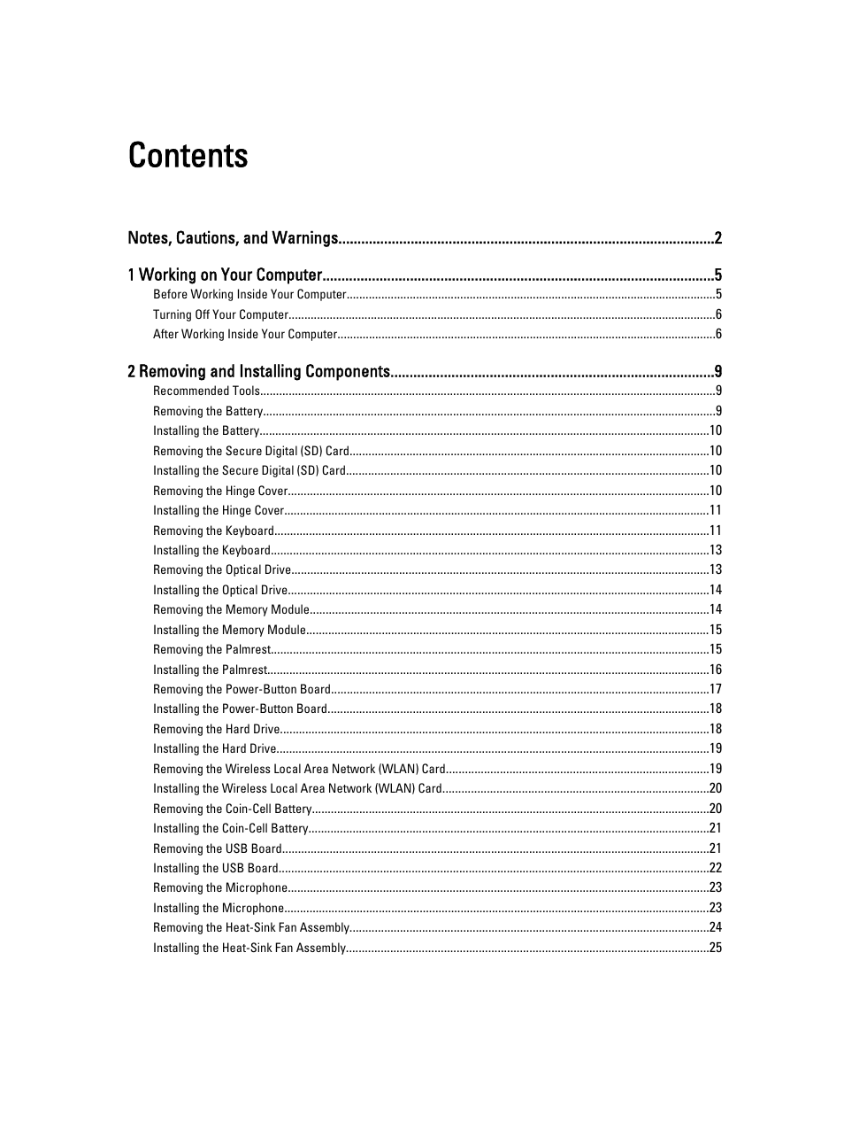 Dell Vostro 2520 (Mid 2012) User Manual | Page 3 / 55