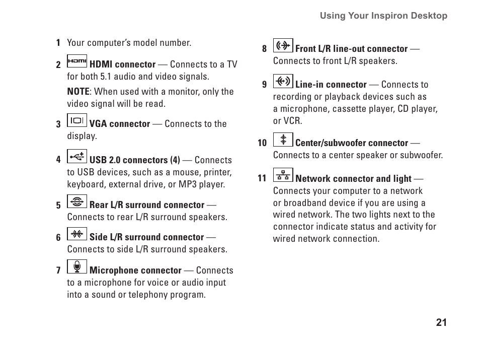 Dell Inspiron 580s (Late 2009) User Manual | Page 23 / 72