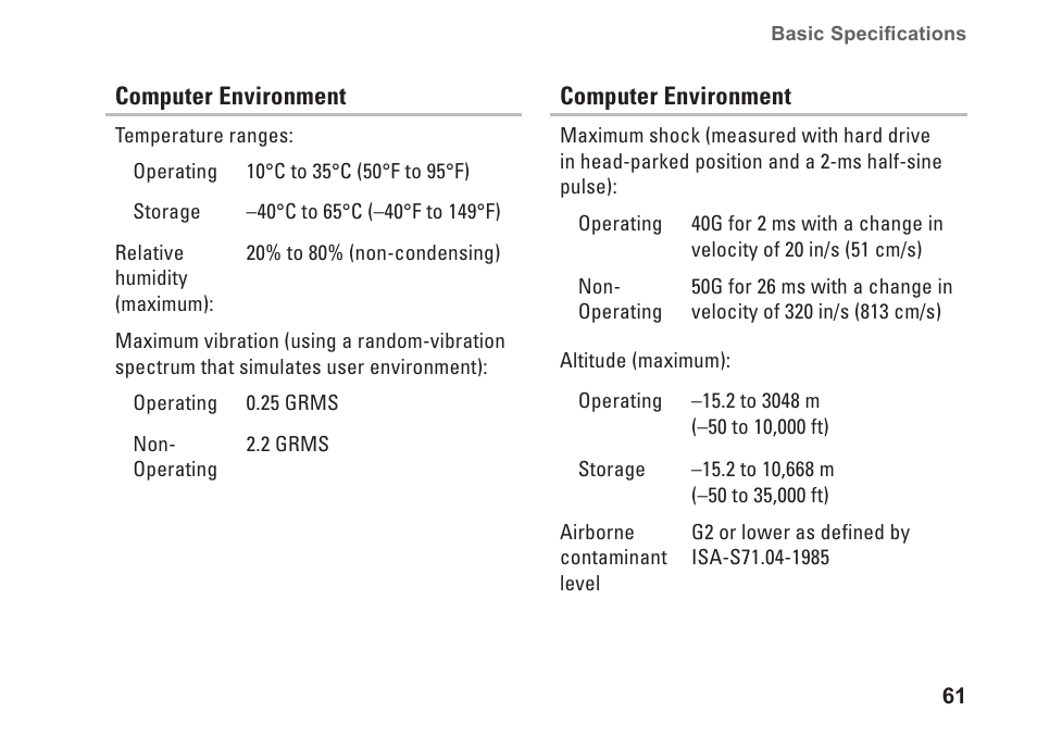 Dell Inspiron 580s (Late 2009) User Manual | Page 63 / 72