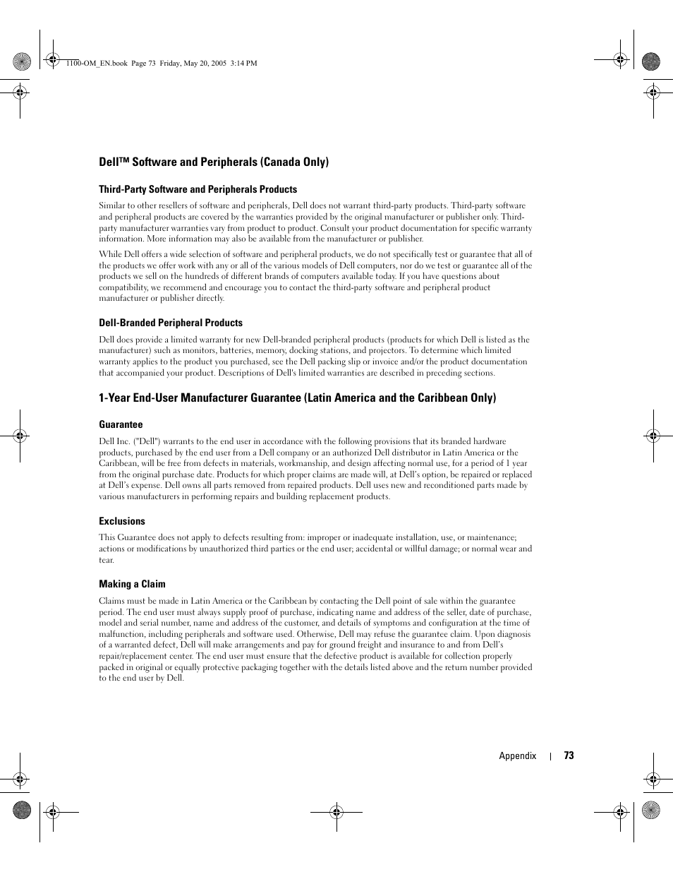 Dell™ software and peripherals (canada only) | Dell 1100 Laser Mono Printer User Manual | Page 81 / 95