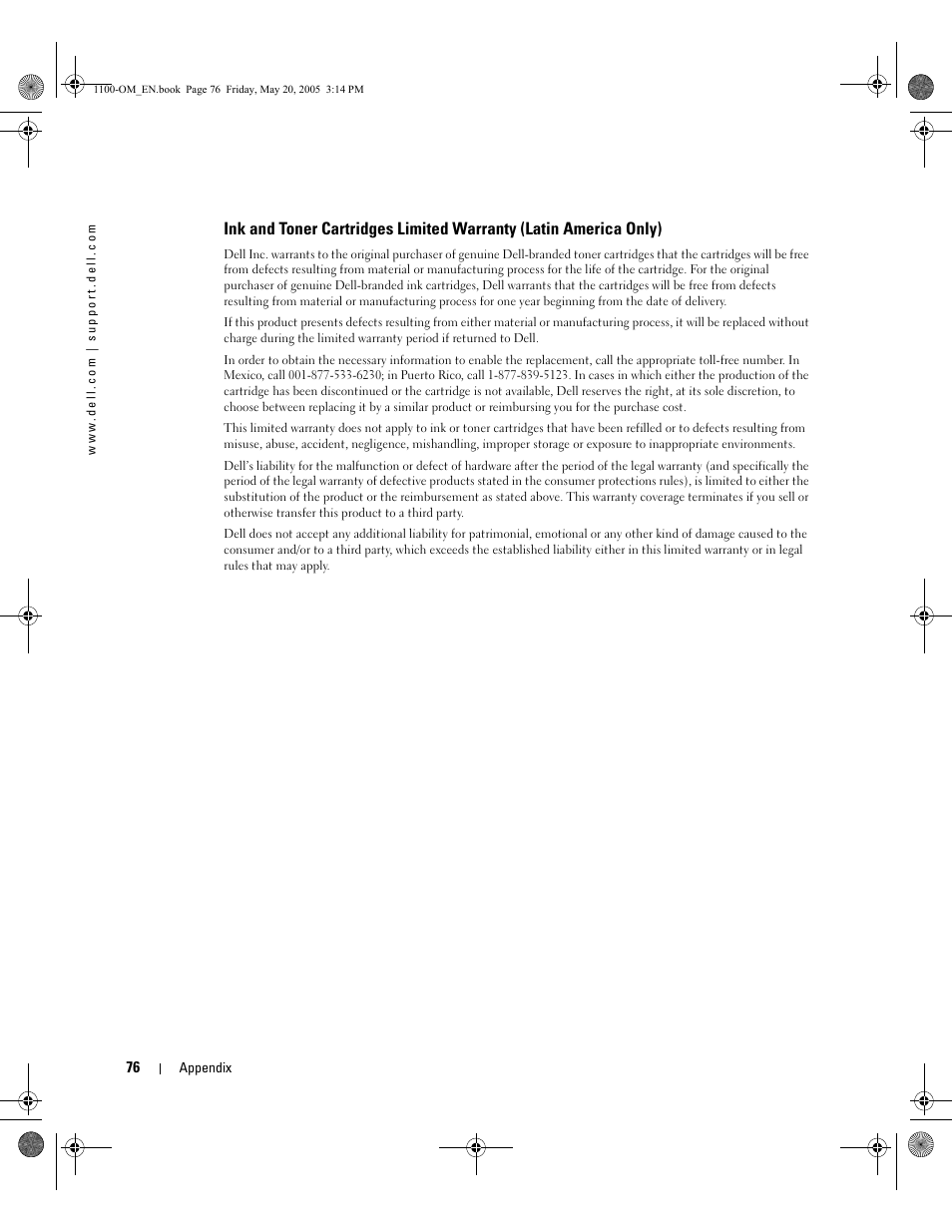 Dell 1100 Laser Mono Printer User Manual | Page 84 / 95
