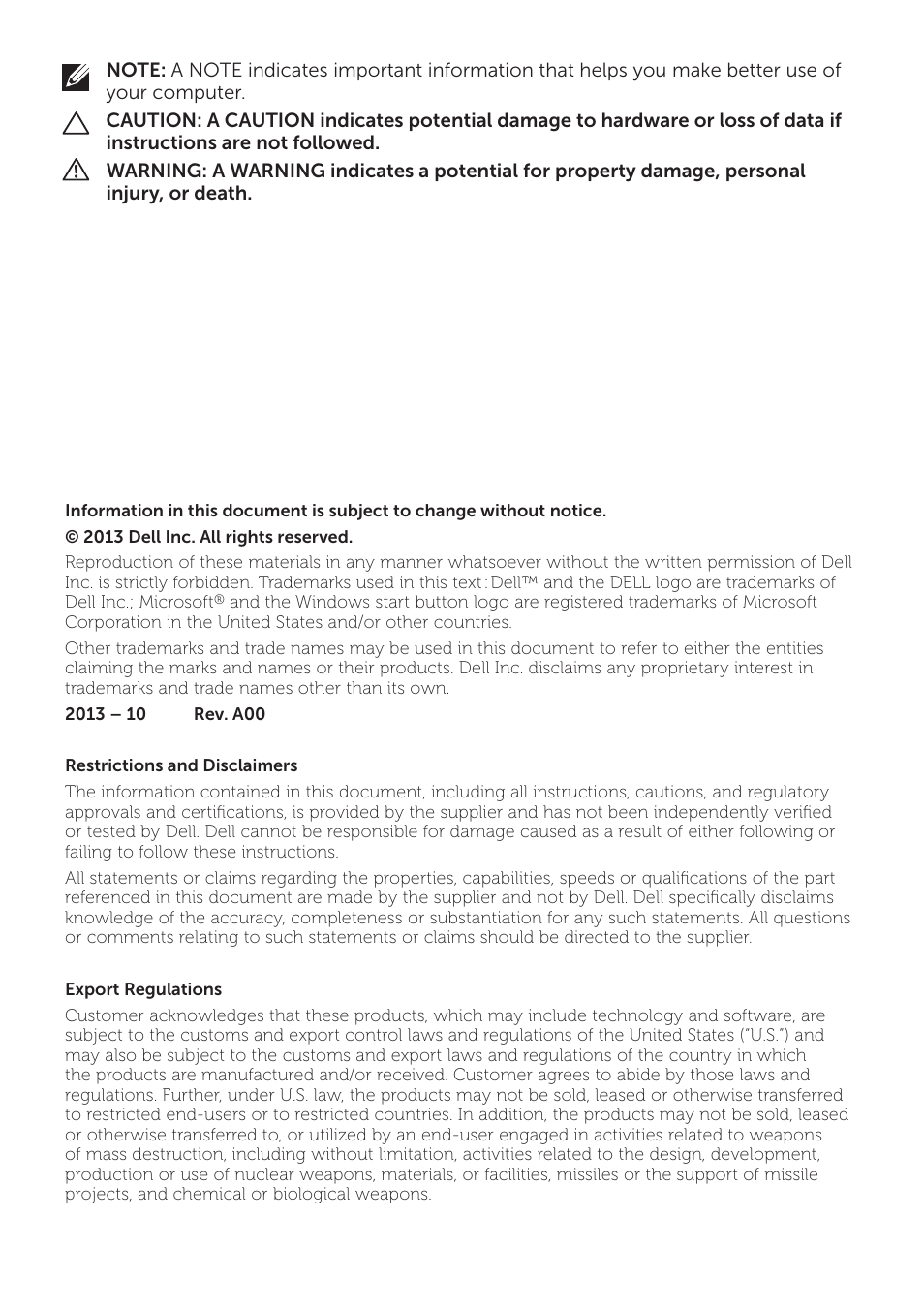 Legal | Dell Wireless Mouse WM324 User Manual | Page 2 / 15
