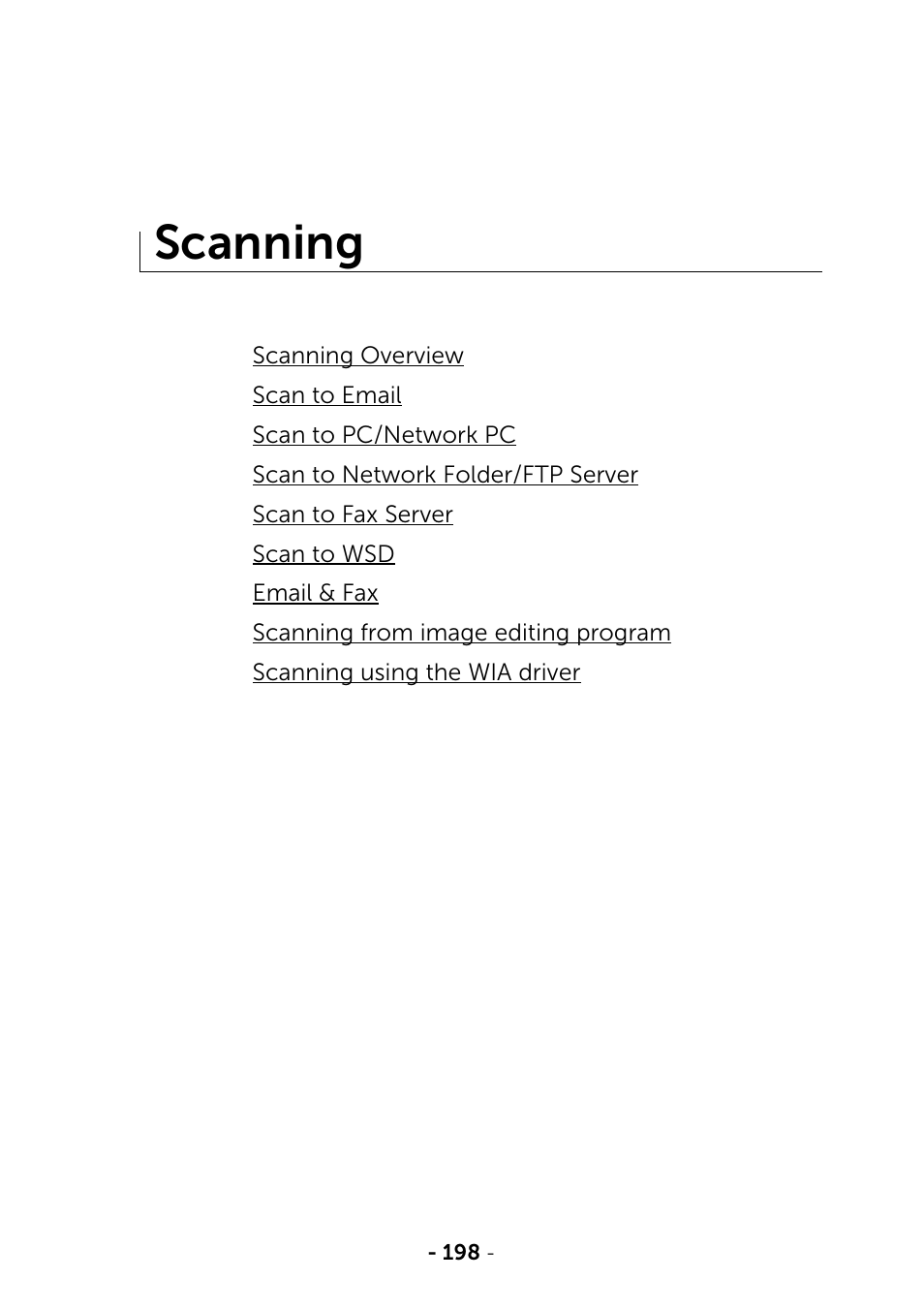 Scanning | Dell B2375dfw Mono Multifunction Printer User Manual | Page 199 / 359
