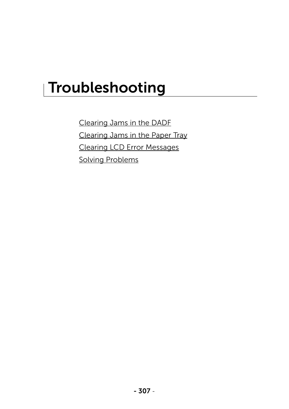 Troubleshooting | Dell B2375dfw Mono Multifunction Printer User Manual | Page 308 / 359