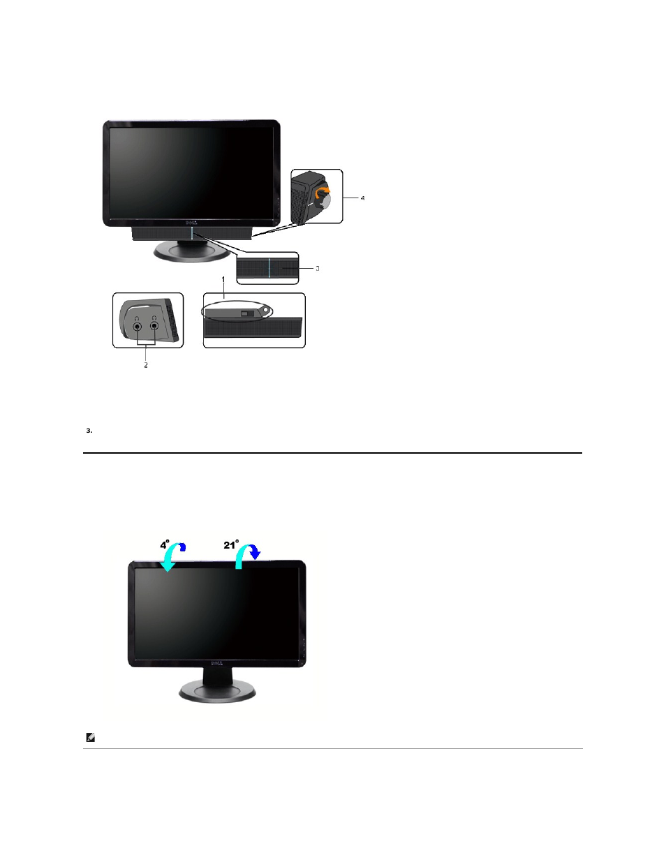 Using the tilt, Tilt | Dell S1909WFP Monitor User Manual | Page 22 / 31