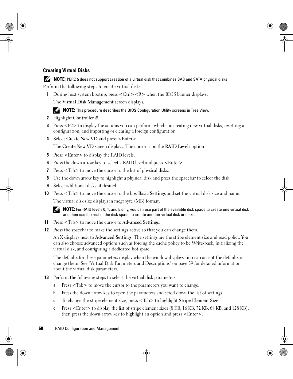 Creating virtual disks | Dell PowerEdge RAID Controller 5i User Manual | Page 62 / 112